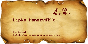 Lipka Manszvét névjegykártya